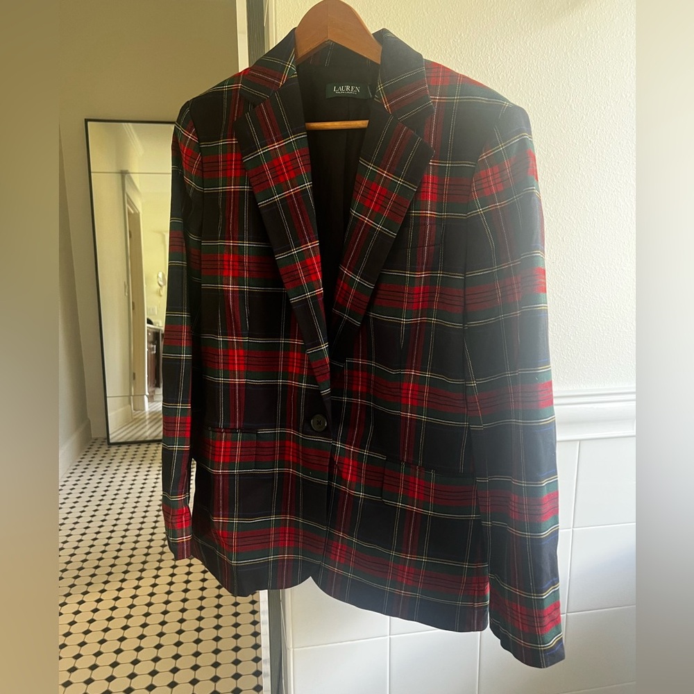 ** RALPH LAUREN TARTAN PLAID
PINTEREST RUNWAY CLASSIC CLUB
BLAZER JACKET 8 - Picture 4 of 9